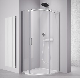 POLYSAN - THRON ROUND čtvrtkruhová sprchová zástěna 900x900, čiré sklo, pravá TL2690R-5005