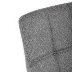 Židle jídelní, světle šedá látka, černý kov