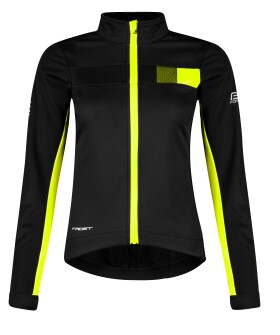 Bunda FORCE FROST softshell dámská, černo-fluo