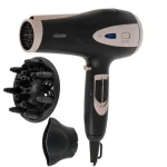 Mesko MS 2287 černá/champagne / Fén na vlasy / 2200 W / Ionizace / Difuzér (MS 2287)