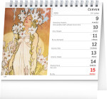 Kalendář 2025 stolní: Alfons Mucha, 16,5 13 cm