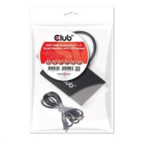 CLUB3D CSV-6400 MST hub DisplayPort 1.2 černá / 4x DisplayPort / WQXGA 60Hz (CSV-6400)