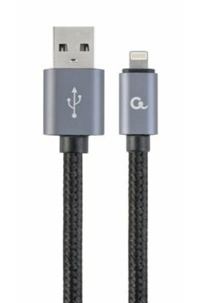 Gembird USB 2.0 (M) - Apple Ligthning 8-pin (M) 1.8m černá / kabel obalený textilem (CCB-mUSB2B-AMLM-6)