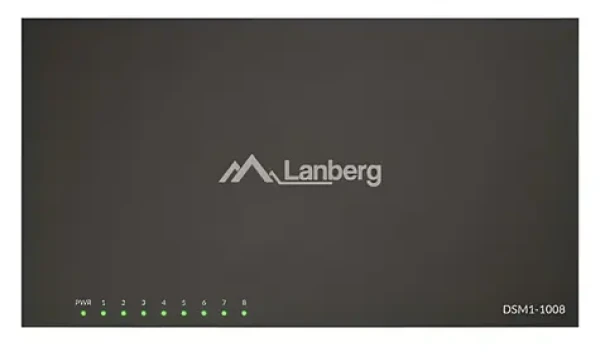 Lanberg DSM1-1008 / Switch / 8-port / Gigabit Ethernet / Unmanaged (DSM1-1008)
