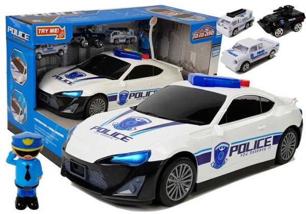Mamido Garáž pro policejní auta 2v1 Policista Malá auta Zvuk, světla