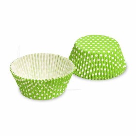 Dortisimo Košíčky na muffiny zelené s puntíky 5 x 3 cm (40 ks)