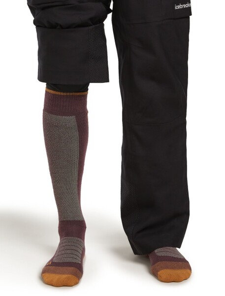 Pánské merino lyžařské ponožky ICEBREAKER Mens Ski+ Medium OTC, Java/Trail/Seaglass velikost: 42-44 (M)