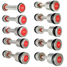 HMS PREMIUM HH08 Chromované profesionální činky 2 x 8 kg (5907695534719)