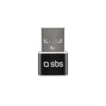 SBS Adaptér USB samec - USB-C samica černá (TEADAPTUSBTC)