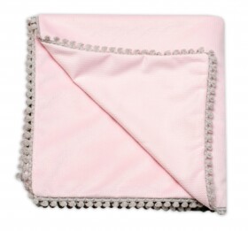 Dětská deka Velvet - oboustranná s ozdobným lemováním, Baby Nellys 100 x 75 cm, sv. růžová