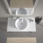 DURAVIT - Cape Cod Umyvadlová mísa, průměr 48 cm, 1 otvor pro baterii, DuraCeram, s WonderGliss, bílá 23284800001