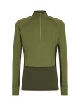 Pánské merino triko dlouhý rukáv, 1/2 zip ICEBREAKER Mens Merino 200 ZoneKnit LS Half Zip, Dark Loden/Sphagnum/Cb velikost: XL