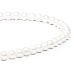 Luxusní perlový náhrdelník Ricarda 50 cm - sladkovodní perla, stříbro 925/1000, 50 cm Bílá