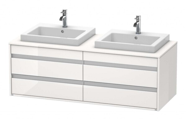 DURAVIT - Ketho Umyvadlová skříňka 50x140x55 cm, 4 zásuvka, lesklá bílá KT6757B2222
