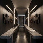 Koupelnové nástěnné LED svítidlo APP1868-1W 80 cm Black OSW-66024