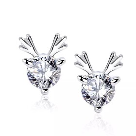 Royal Fashion stříbrné náušnice HA-XEZ006-SILVER-MOISSANITE