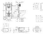 GROHE - Rapid SL Set předstěnové instalace, kompaktního klozetu Oudee Vortex a sedátka softclose, tlačítko Skate Cosmopolitan, alpská bílá SANI11BA3106