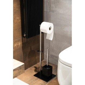 HOPA - WC štětka + držák papíru, nerez a černá barva KD02071617