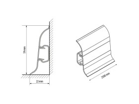 Soklová lišta PVC – Kingstone nr. 131 EgibiFloors 2,5 m