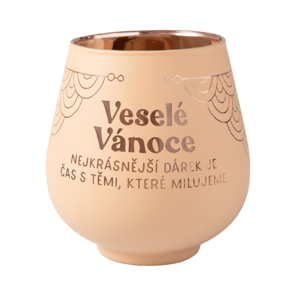 Zrcadlový svícen - Veselé Vánoce - Albi