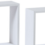 Polička nástěnná, sada 3 ks, MDF, barva bílá matná, baleno v ochranné fólii