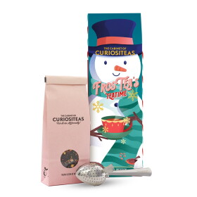 The Cabinet of CURIOSITEAS Vánoční ovocný čaj Frostea 70 g + sítko, modrá barva, papír