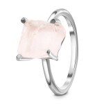 Royal Fashion stříbrný prsten GU-DR15849R-SILVER-ROSEQUARTZ Velikost: 5 (EU: 49-50)