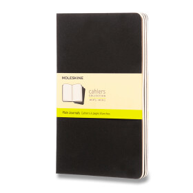 Sešity Moleskine Cahier, L, čisté, 3 ks - černý