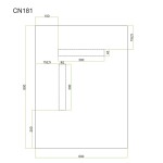 Mereo Zrcadlo hranaté 60x80 cm CN181