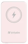 Verbatim Charge 'n' Go Magnetická bezdrátová powerbanka 5000mAh růžová / USB-C / MagSafe / 15-20W (32243)