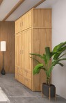 HP-Nábytek Skříň Alfa 2D Grand BUK ROZMĚR: (š/v/h) 95 x 185 x 55 cm pološatní