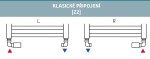 HOPA - EDGE-SET, rohový hranatý ventil (Z2) - Barva - Bílá, Varianta - Pravá RDEDGESETRW