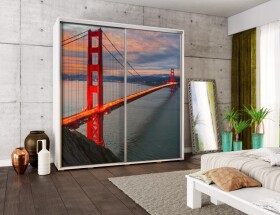 FRONTI Šatní skříň PENELOPA 205 Golden gate bridge 6954