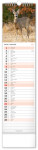 Nástěnný kalendář vázankový/kravata 2026 NOTIQUE - Lesní zvěř – Lesná zver, 12 x 48 cm