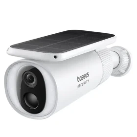 Baseus Security S1 2K bílá / Venkovní kamera / solární napájení / 2304 x 1296 DPI / Úhel záběru 145° / Wi-Fi / IP67 (S0SW002130)