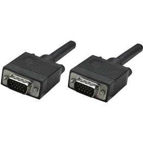 Manhattan VGA kabel VGA pólové Zástrčka, VGA pólové Zástrčka 3.00 m černá 311748 lze šroubovat VGA kabel
