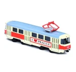 Kovová tramvaj na zpětný chod PRAGUE