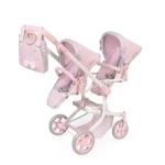 DeCuevas 90875 Skládací kočárek pro dvojčata panenky s taškou Sophie 2025 - 91 cm
