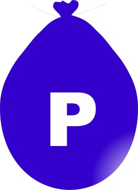 Balónek písmeno P modré balonky.cz Balónek písmeno P modré balonky.cz