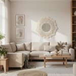 REA - NÁSTĚNNÉ ZRCADLO BOHO 60CM 322051 HOM-03007