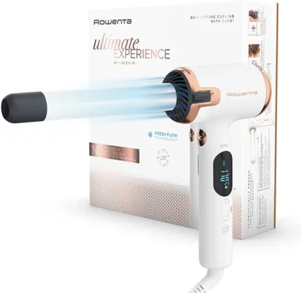 Rowenta curling iron CF 4310 bílo-zlatá / kulma na vlasy / 140 W / 200°C / ionizace (CF 4310)