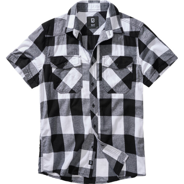 Brandit Košile Checkshirt Halfsleeve černá