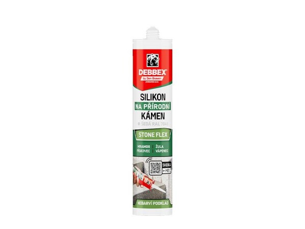 Silikon na přírodní kámen DEBBEX Stone Flex šedý 280ml