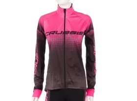 Crussis No-Wind dámská cyklistická bunda černá/růžová vel.