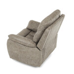 TV a relaxační křeslo s manuálním ovládáním, potah lanýžová látka v dekoru vintage