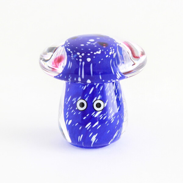 Studio Arhoj Skleněná figurka Crystal Blob Indigo Blue Shroom, modrá barva, sklo