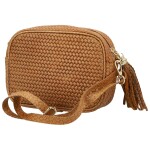 Módní dámská kožená crossbody kabelka Kalea, koňaková
