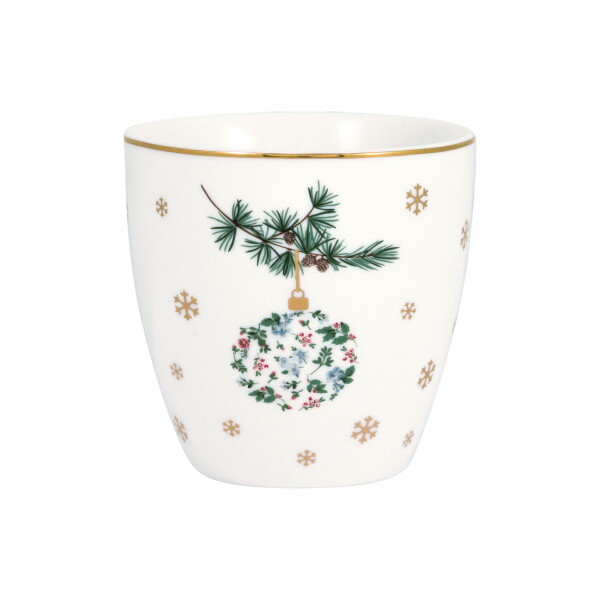 GREEN GATE Mini latte cup Joelle White 130 ml, multi barva, porcelán