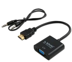 SAVIO CL-23 HDMI - VGA adaptér M-F černá (AKCSAVADA0011)