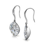 Royal Fashion stříbrné pozlacené náušnice Swarovski DES0253-WT-WG